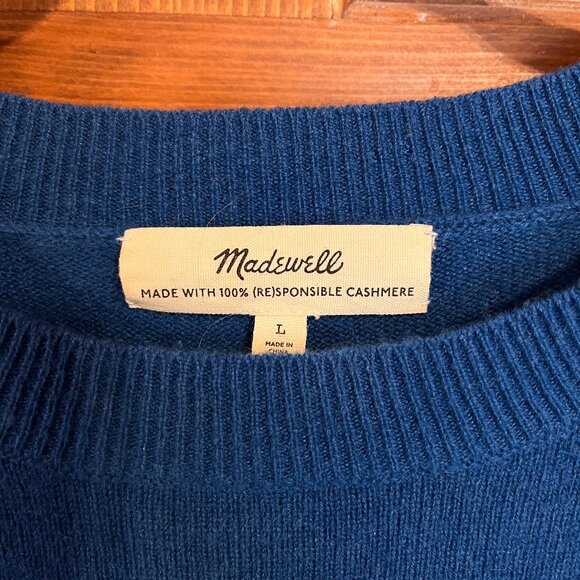 Madewell Cashmere crewneck sweater, size Large - Picture 4 of 4